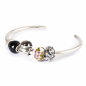 Preview: Trollbeads - Runder Schwarzer Onyx, Facettiert