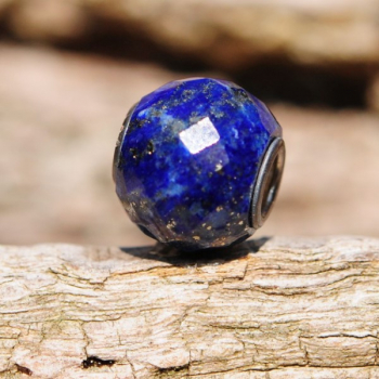 Preview: Trollbeads - Runder Lapislazuli, facettiert - WYSIWYG