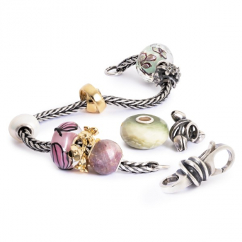 Preview: Trollbeads - Runde Purple Jade, facettiert