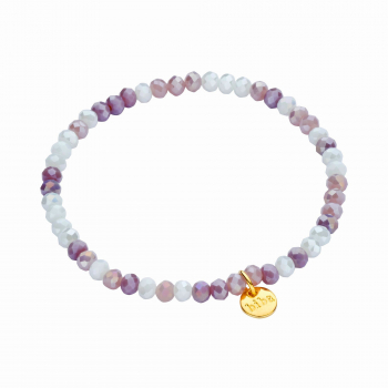 Bracelet Crystal - 4 mm - Lilac Hortensia