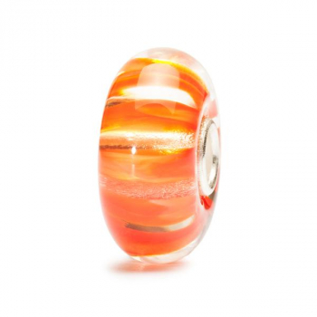Trollbeads - Clear Coral Stripe - Retired
