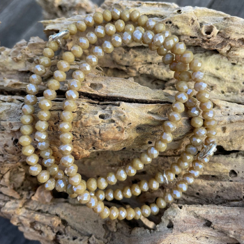 Bracelet Crystal - 4 mm - Caramel
