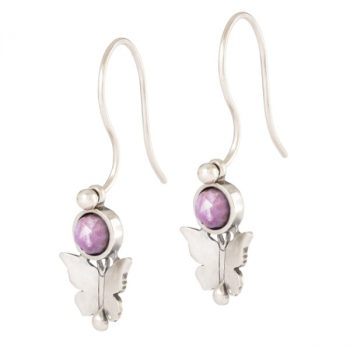 Preview: Trollbeads - Schmetterlingskuss Einhänger mit Purple Jade