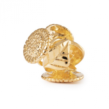 Trollbeads - Sonnenblume, vergoldet