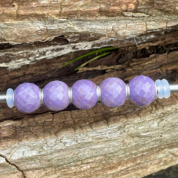 Trollbeads - Runde Purple Jade, facettiert