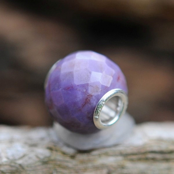 Trollbeads - Runde Purple Jade, facettiert - WYSIWYG