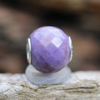 Trollbeads - Runde Purple Jade, facettiert