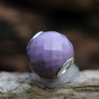 Preview: Trollbeads - Runde Purple Jade, facettiert - WYSIWYG