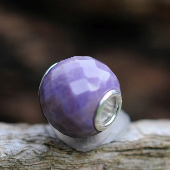 Preview: Trollbeads - Runde Purple Jade, facettiert - WYSIWYG