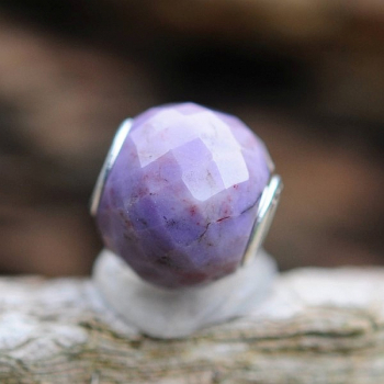 Preview: Trollbeads - Runde Purple Jade, facettiert - WYSIWYG