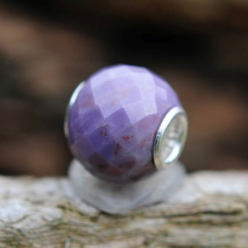 Preview: Trollbeads - Runde Purple Jade, facettiert - WYSIWYG