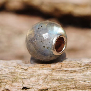 Trollbeads - Runder Labradorit, facettiert