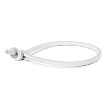 Trollbeads - Single Leather Bracelet, White