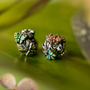 Elfbeads - Summertime Butterflies-Purple Green