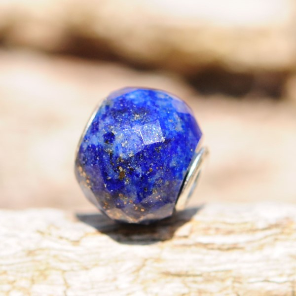 Trollbeads - Runder Lapislazuli, facettiert - WYSIWYG