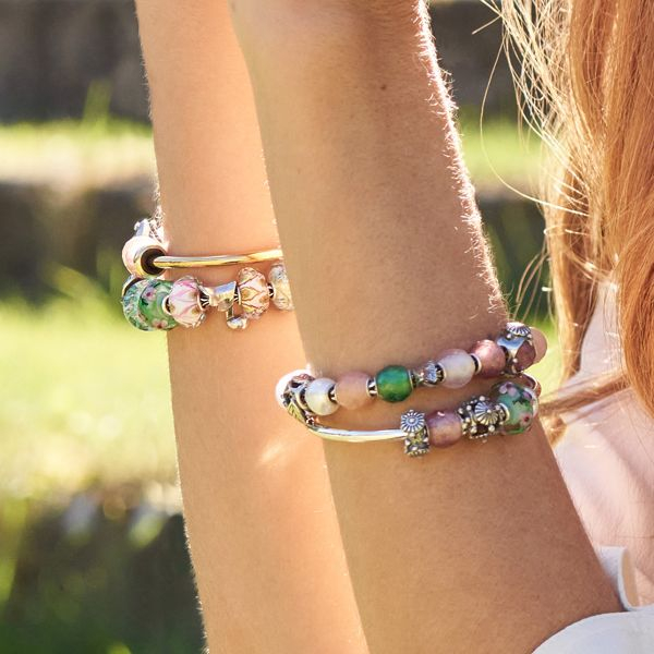 Trollbeads - Round Feldspar Moonstone Facet