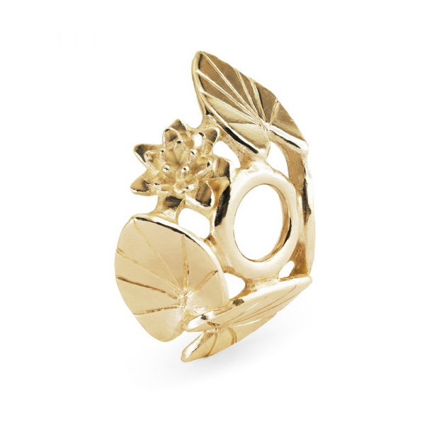 Trollbeads - Seerose im Morgentau, 18k vergoldet