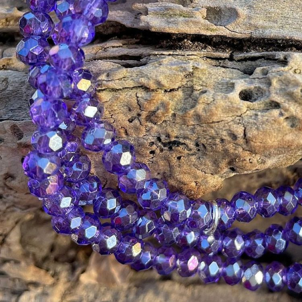 Bracelet Crystal - 4 mm - Violettes