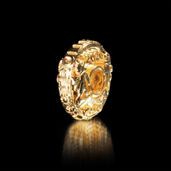 Trollbeads - Jubiläum Münze, vergoldet