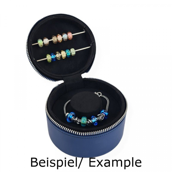 Trollbeads - Round Travel Jewellery Box - blue