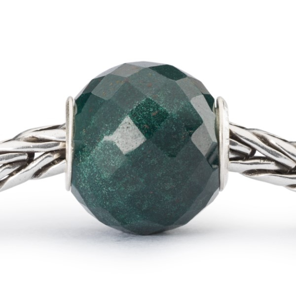 Trollbeads - Round Green Chalcedony Facet