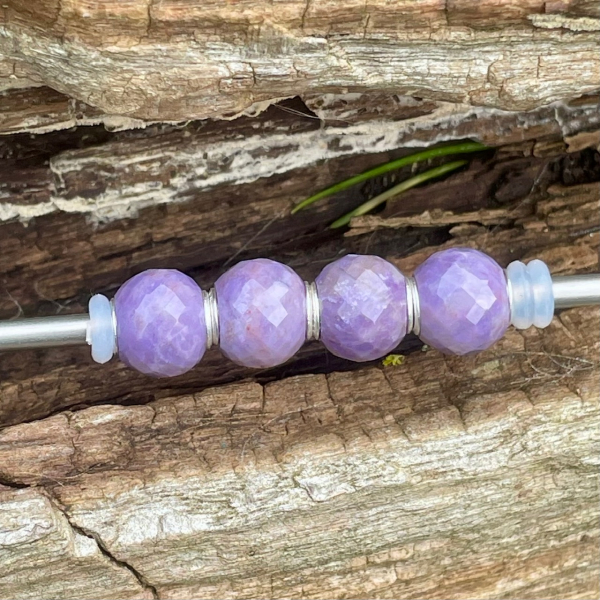 Trollbeads - Runde Purple Jade, facettiert