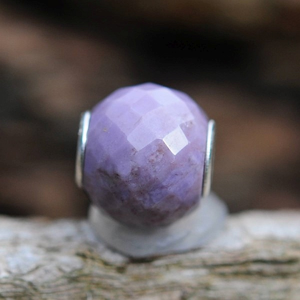 Trollbeads - Runde Purple Jade, facettiert