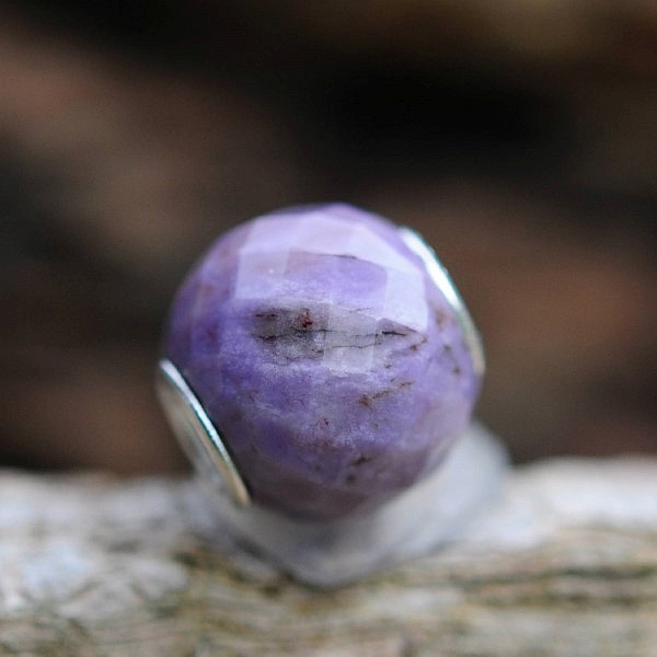 Trollbeads - Runde Purple Jade, facettiert - WYSIWYG