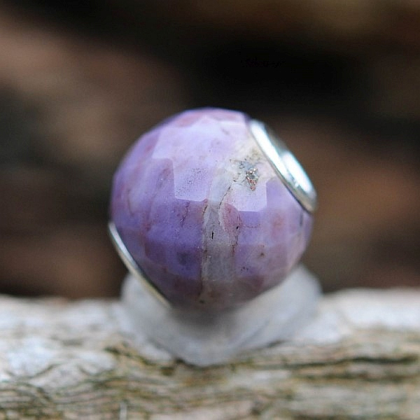 Trollbeads - Runde Purple Jade, facettiert - WYSIWYG