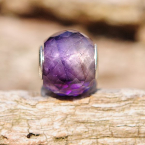 Trollbeads - Runder Amthyst, facettiert - WYSIWYG