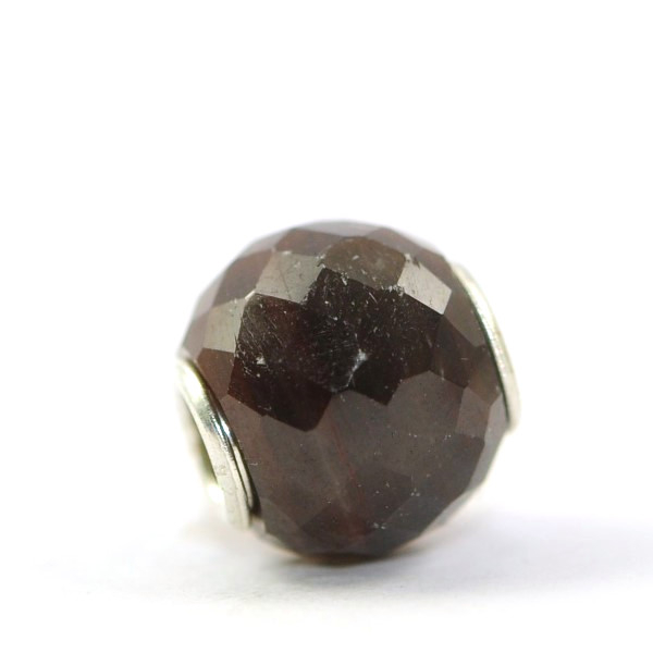 Trollbeads - Runder Brauner Saphir, facettiert - WYSIWYG