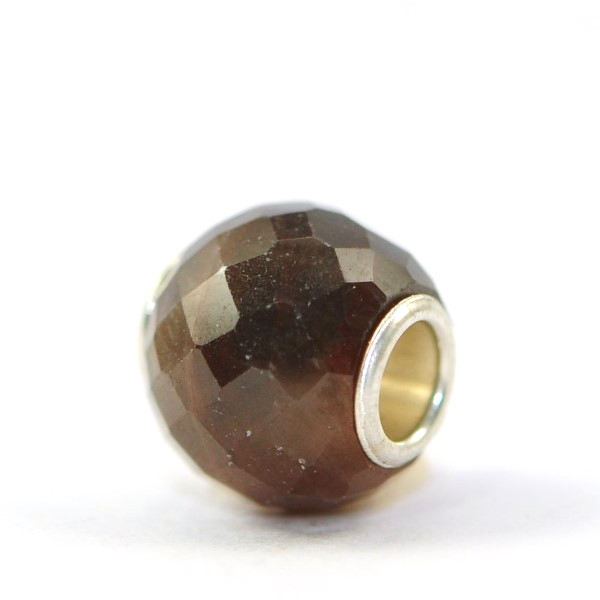 Trollbeads - Runder Brauner Saphir, facettiert