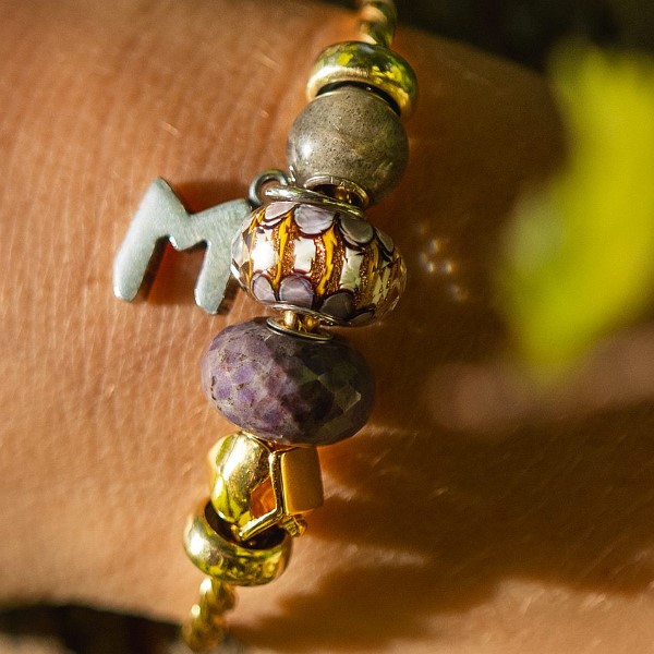 Trollbeads - Purple Jade, facettiert