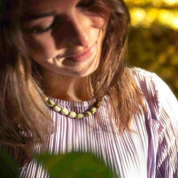 Trollbeads - Essenz Halskette aus Grün Gelbem Calcit